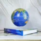 A globe levitates above an open book