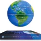 Floating Globe Magnetic Levitation Globe Educational Supplies Luminous Earth Globe Cosmic Cover Book Base – A 7