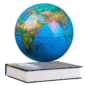 Floating Globe Magnetic Levitation Globe Educational Supplies Luminous Earth Globe Cosmic Cover Book Base – C 9