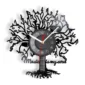 Tree-shaped wall clock with a music-themed design, featuring musical notes and the phrase "Music is my soul" at the base.