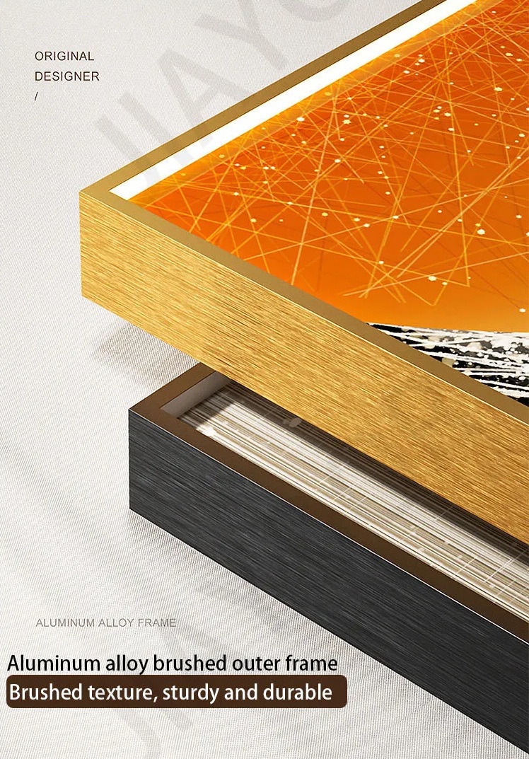 Close-up view of two Hose Wall Light frames in gold and black aluminum alloy with a brushed texture, showcasing their durability and sturdy design.